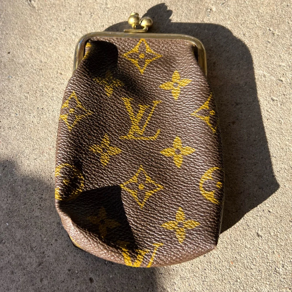 Vintage Louis Vuitton Brown Multi Leather Coin Purse 1960's RARE - Picture 4 of 12